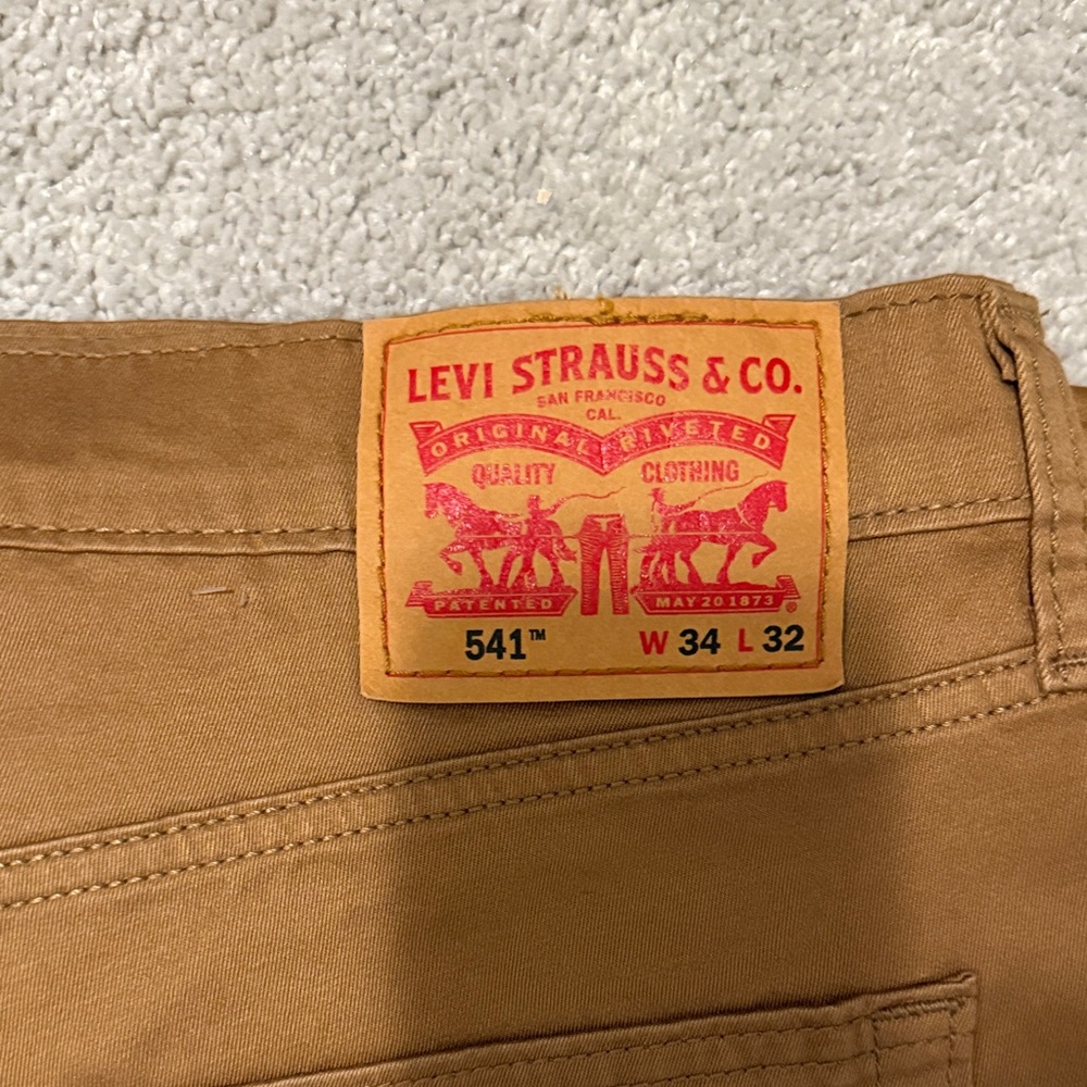 Levi's Men's Athletic Taper Straight Jeans - Brown - Picture 1 of 4